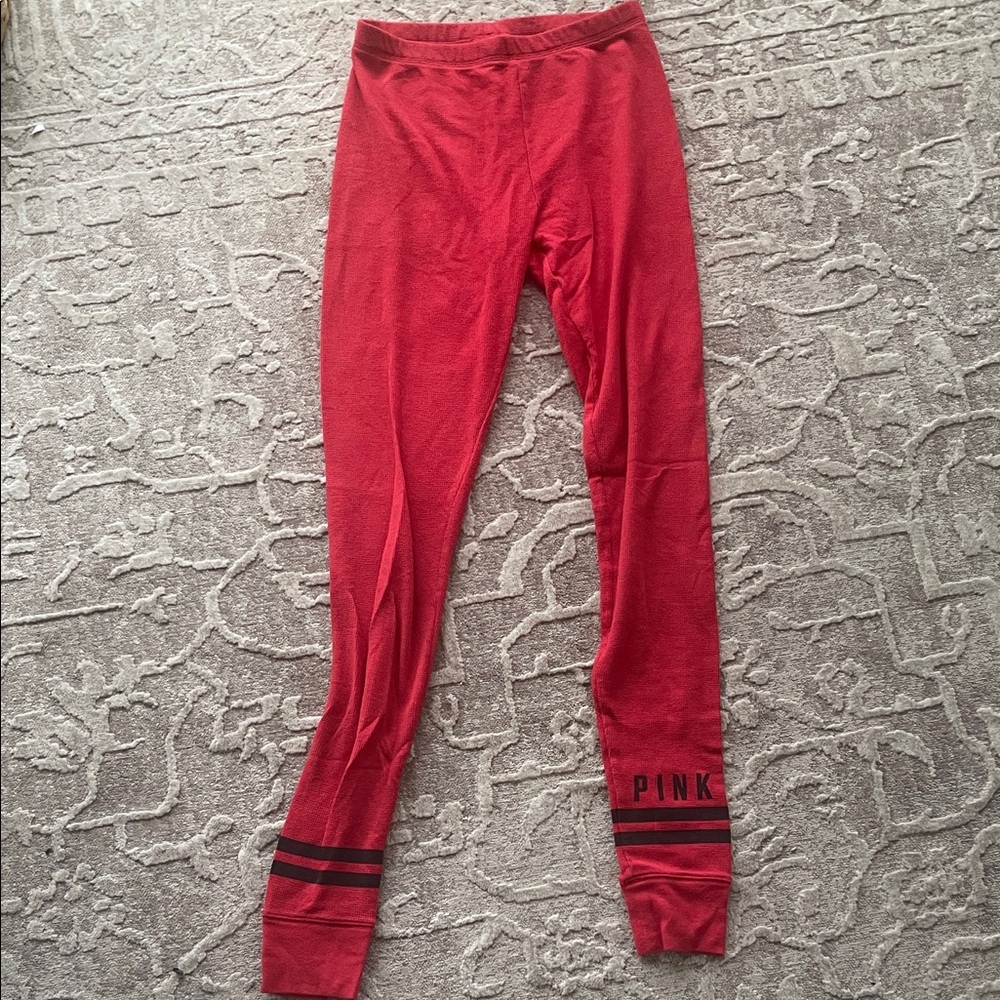 PINK Victoria's Secret Red Leggings Pajama Pants